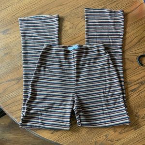 UO Striped High-Waisted Flair pants
